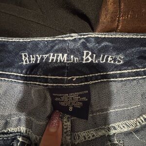 Rhythm in Blues Women's Denim Capris - Blue